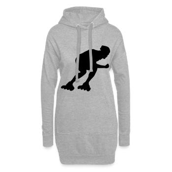 inline skating - Hoodie-Kleid - Grau meliert - Vorne