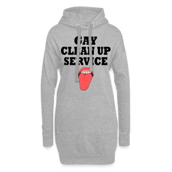 Gay clean up service - Hoodie-Kleid - Grau meliert - Vorne