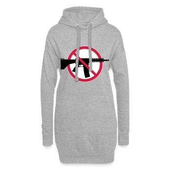 Waffenverbot Verbotsschild (Keine Waffen Peace) 3C - Hoodie-Kleid - Grau meliert - Vorne