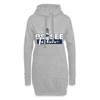 ostsee strandfeeling sommer-vibes rügen seekrank - Hoodie-Kleid - Grau meliert - Vorne