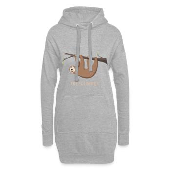 Sloth Sloth Fremclimber - Sweat-shirt à capuche long Femme - gris chiné - Devant