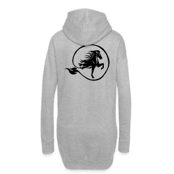 Edles Islandpferd Flamme Pferdesport Reiterin - Hoodie-Kleid - Grau meliert - Hinten