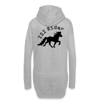 Islandpferd ISI Rider Pferdesport Tölten - Hoodie-Kleid - Grau meliert - Hinten