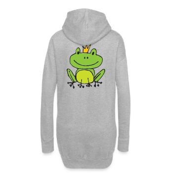 Grenouille ou prince ? - Sweat-shirt à capuche long Femme - gris chiné - Dos