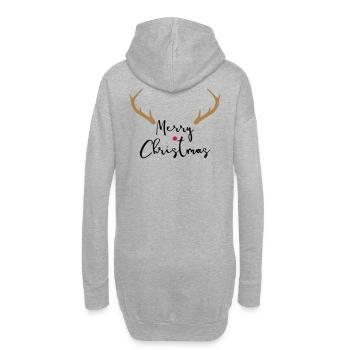 Merry Christmas Bois I Noël - Sweat-shirt à capuche long Femme - gris chiné - Dos