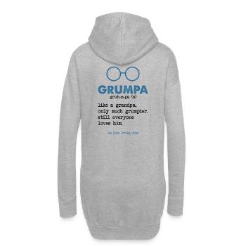 Grandpa - Opa - Hoodie-Kleid - Grau meliert - Hinten