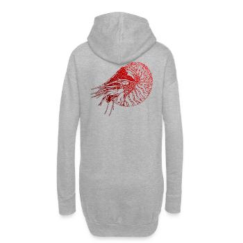 Nautilus ROT Tauchen Taucher DIVE Scuba - Hoodie-Kleid - Grau meliert - Hinten