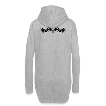 Bereit zum rocken - Hoodie-Kleid - Grau meliert - Hinten