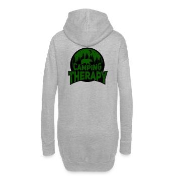 Camper Camping Wald Nacht Therapie Geschenk - Hoodie-Kleid - Grau meliert - Hinten