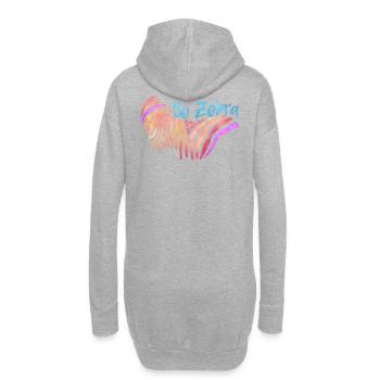 Soyez Zebra_Sei Bunt - Sweat-shirt à capuche long Femme - gris chiné - Dos