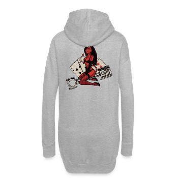 Diables chauds 666 chevauche sur le piston - Sweat-shirt à capuche long Femme - gris chiné - Dos
