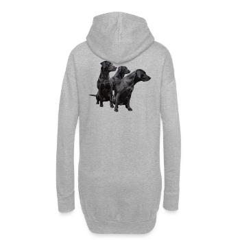 Labrador Retriever Labrador Retriever Chiens Chiens - Sweat-shirt à capuche long Femme - gris chiné - Dos