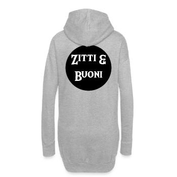 Zitti & Buoni - Sweat-shirt à capuche long Femme - gris chiné - Dos