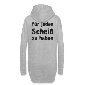 Für jeden Scheiß zu haben - Hoodie-Kleid - Grau meliert - Hinten