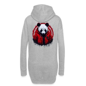 Panda Street Style - Hoodie-Kleid - Grau meliert - Hinten