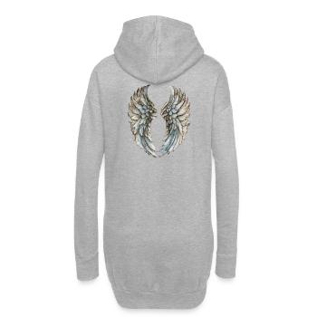 Ailes d'ange : un style céleste angelwings - Sweat-shirt à capuche long Femme - gris chiné - Dos