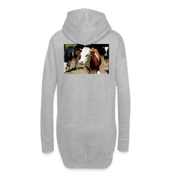 Kuh Poster - Hoodie-Kleid - Grau meliert - Hinten