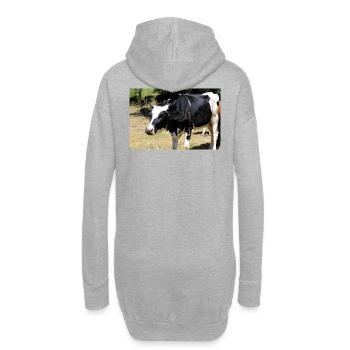 Kuh Poster - Hoodie-Kleid - Grau meliert - Hinten