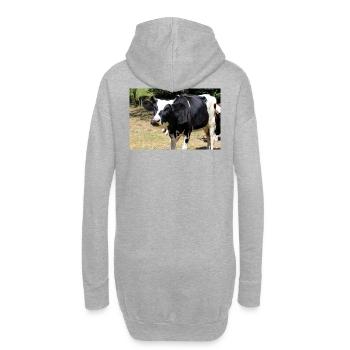 Kuh Poster - Hoodie-Kleid - Grau meliert - Hinten