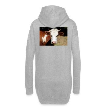 Kuh Poster - Hoodie-Kleid - Grau meliert - Hinten