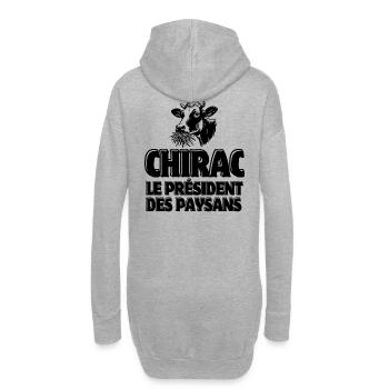 agriculteur, agriculture, paysan, fermier - Sweat-shirt à capuche long Femme - gris chiné - Dos