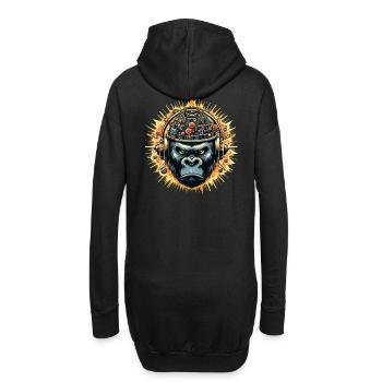 Gorilla Cybersound avec Techno Head - Sweat-shirt à capuche long Femme - noir - Dos