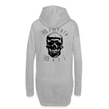 Crâne Memento Mori - Sweat-shirt à capuche long Femme - gris chiné - Dos