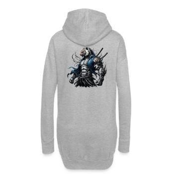 Tigre Samouraï - Sweat-shirt à capuche long Femme - gris chiné - Dos