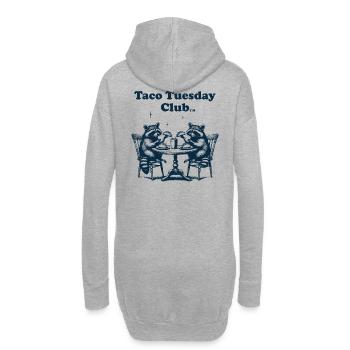 Taco Tuesday Club - Hoodie-Kleid - Grau meliert - Hinten