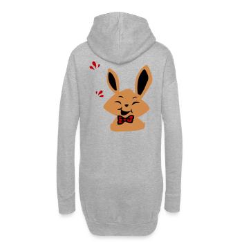 Osterhase - Hoodie-Kleid - Grau meliert - Hinten