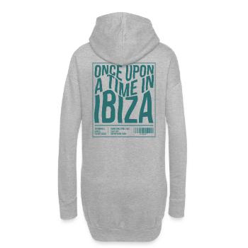Once Upon a Time in Ibiza – Retro Travel Vibes - Hoodie-Kleid - Grau meliert - Hinten