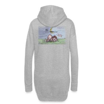 Fill is having a littl LUNCH break - Hoodie-Kleid - Grau meliert - Hinten