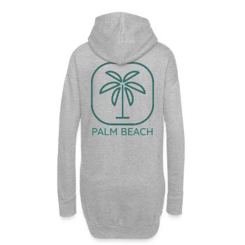 Vacances à la plage de Palm Beach - Sweat-shirt à capuche long Femme - gris chiné - Dos