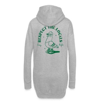 Vogel Sneaker Mascot mit Cap - Hoodie-Kleid - Grau meliert - Hinten