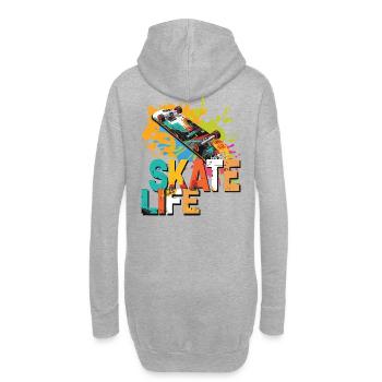 Skateboard - Sweat-shirt à capuche long Femme - gris chiné - Dos