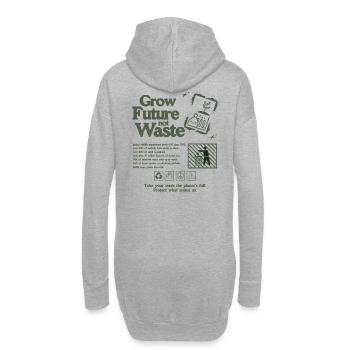 Déclaration de croissance durable Imprimer - Sweat-shirt à capuche long Femme - gris chiné - Dos