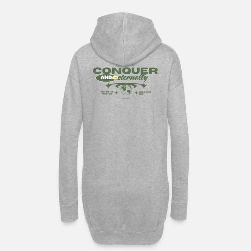 Conquer - Hoodie Dress - heather grey