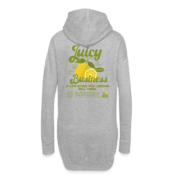 Zitronen Motiv für Business Shirts - Hoodie-Kleid - Grau meliert - Hinten