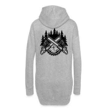 Tronçonneuses - Sweat-shirt à capuche long Femme - gris chiné - Dos