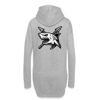 Requin ''King Of The Sea (KOTS)'' avec deux harpons - Sweat-shirt à capuche long Femme - gris chiné - Dos