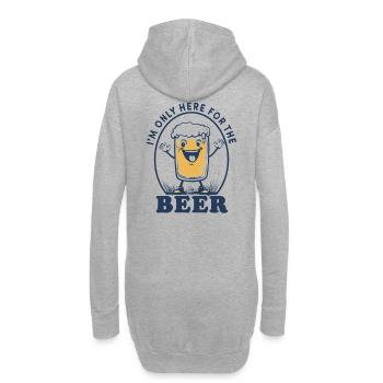 I'M ONLY HERE FOR THE BEER RETRO SPRUCH BIER - Hoodie-Kleid - Grau meliert - Hinten