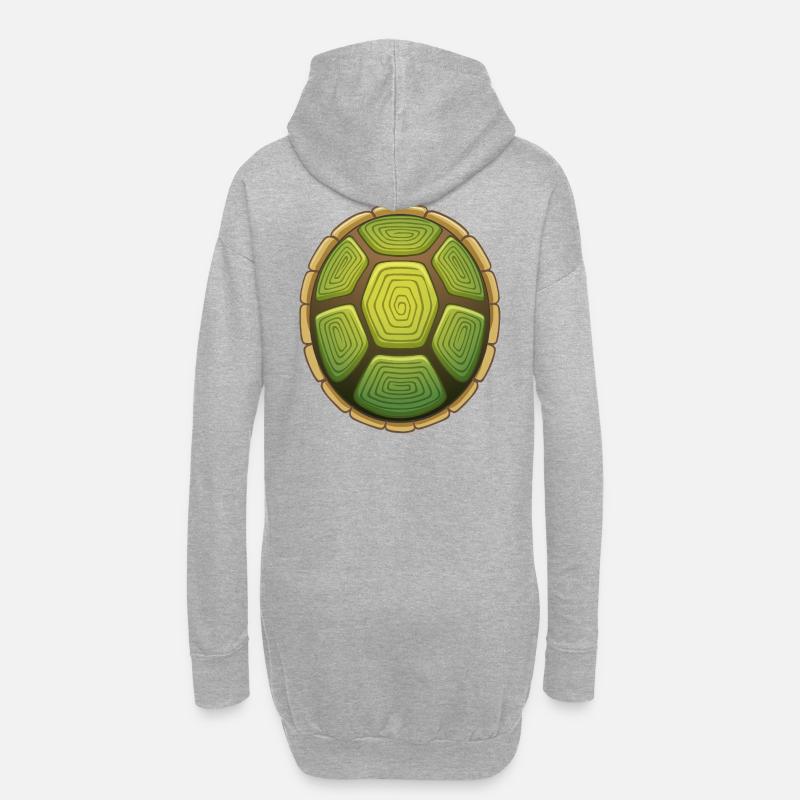 Langsam wie eine Schildkröte - Hoodie-Kleid - Grau meliert
