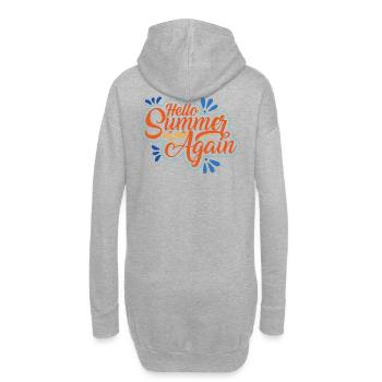 Inscription estivale avec gaieté - Sweat-shirt à capuche long Femme - gris chiné - Dos