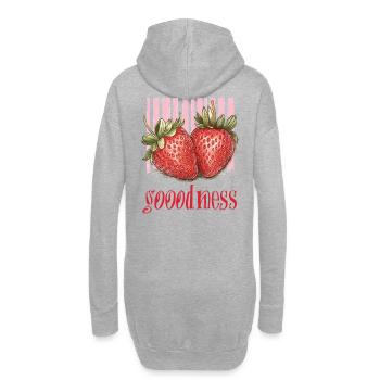 Erdbeere - goodness - Hoodie-Kleid - Grau meliert - Hinten