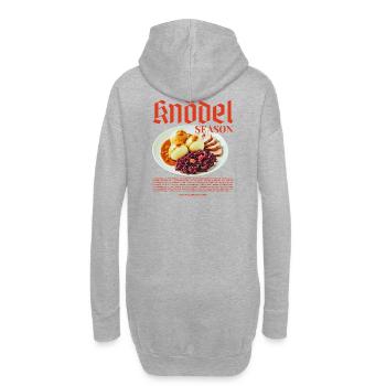 Knödel Season – Traditionelles deutsches Essen - Hoodie-Kleid - Grau meliert - Hinten