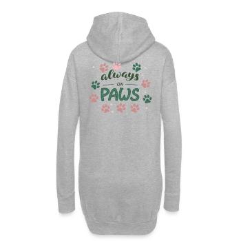 Toujours sur les pattes - Sweat-shirt à capuche long Femme - gris chiné - Dos