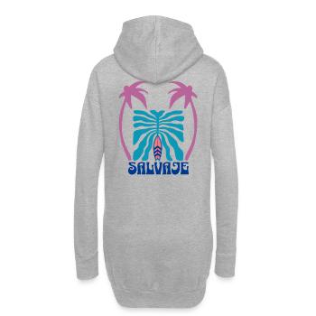 Salvage Surf Palm Brustkorb - Hoodie-Kleid - Grau meliert - Hinten