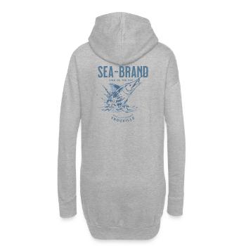 Meeresbrandfisch des Tages - Hoodie-Kleid - Grau meliert - Hinten
