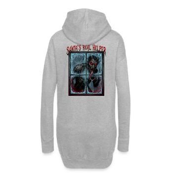 Santas Realer Helfer – Dämonischer Fenstergeist - Hoodie-Kleid - Grau meliert - Hinten
