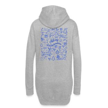 Joyeux teckels - Sweat-shirt à capuche long Femme - gris chiné - Dos